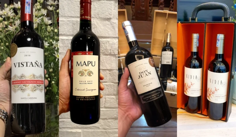 Giá rượu vang Chile nhập khẩu có thể lên đến vài triệu đồng mỗi chai